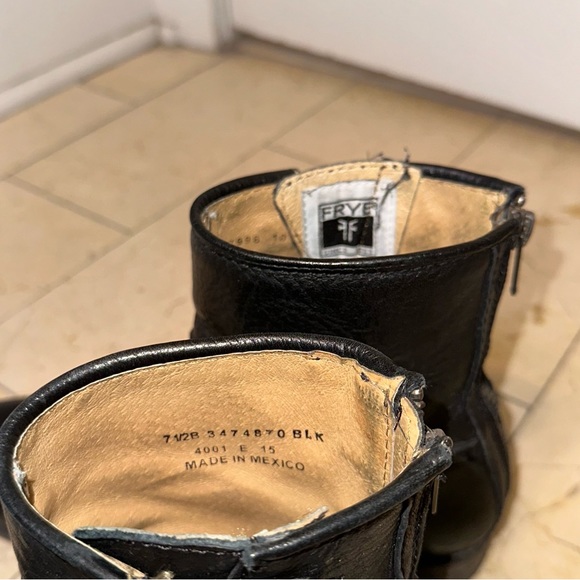 Frye Tyler Engineer Boot 3474870 Black Leather Women’s Size 7.5B - Picture 4 of 7